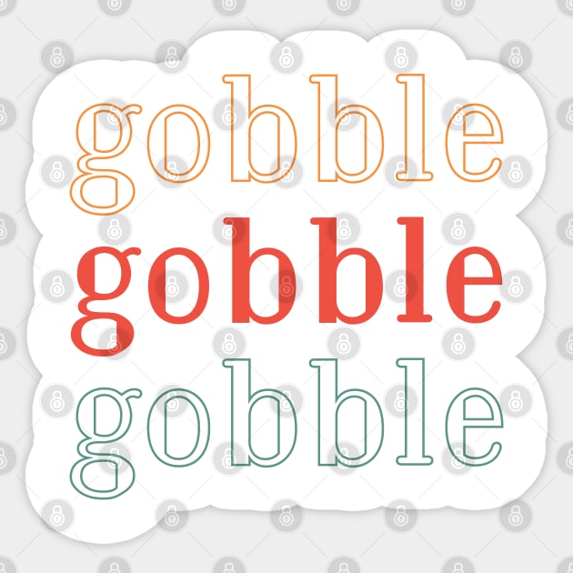 gobble Sticker by MZeeDesigns
